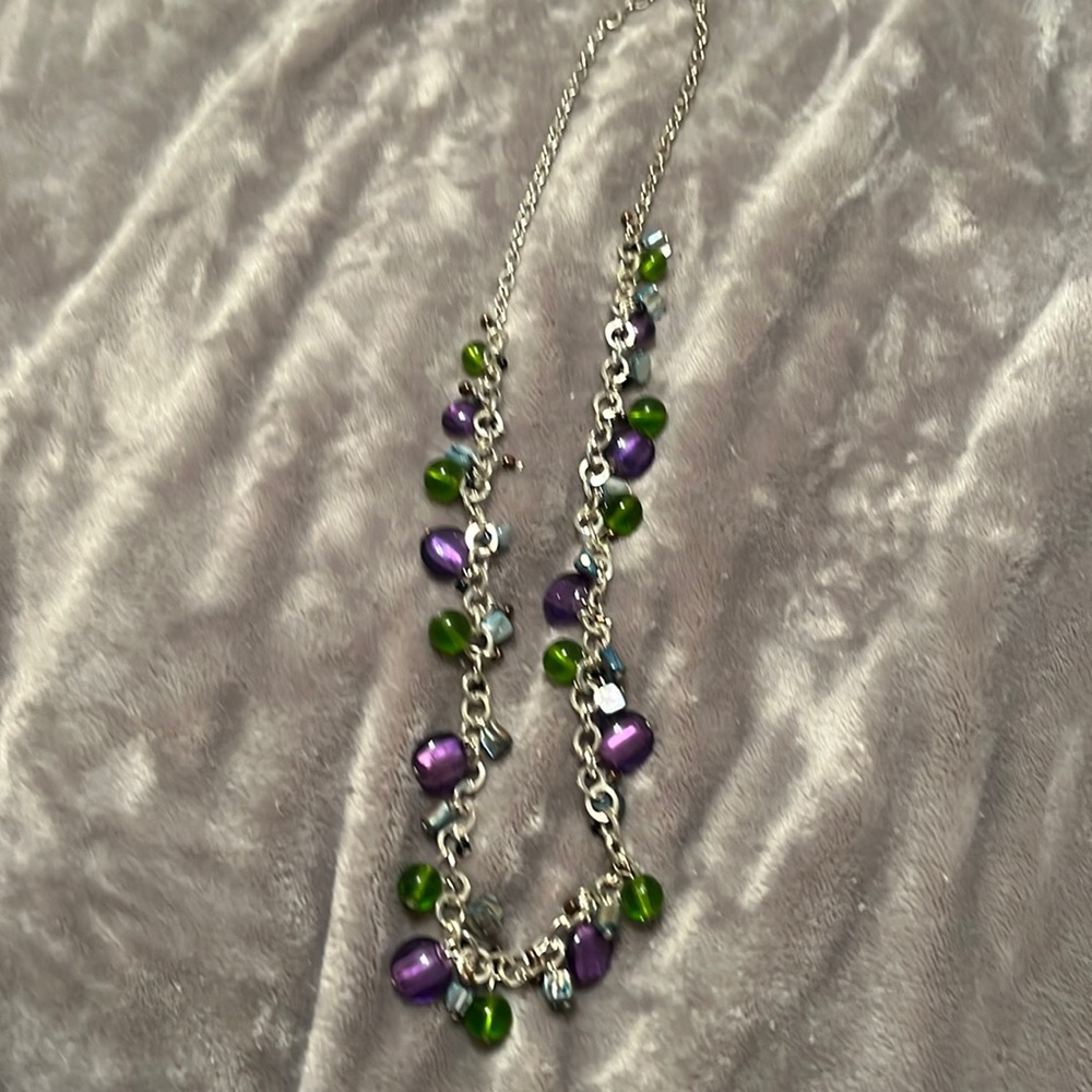 Necklace on faux silver chain.   From Premier Jewelry.   Barely worn.